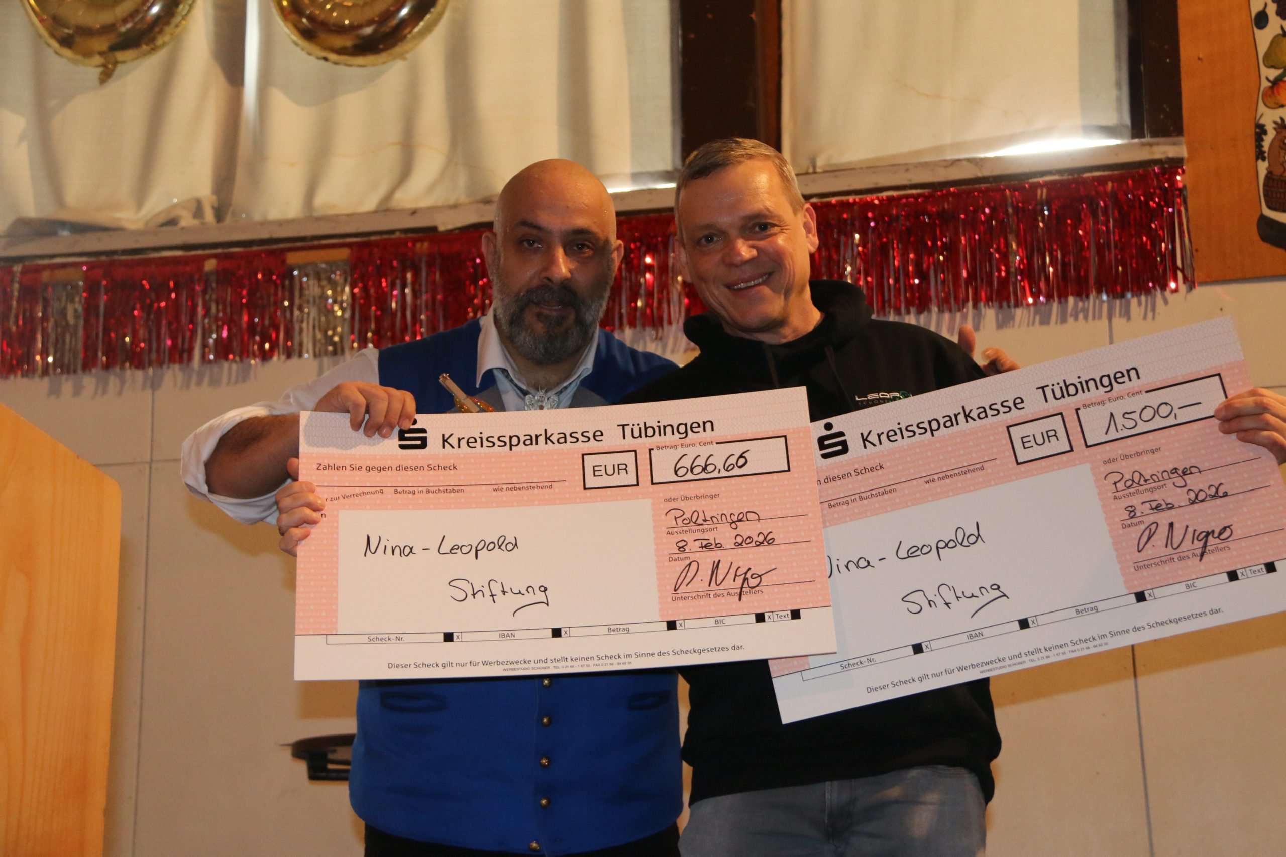 Spendenübergabe des Poltringer Fasnetsclub 2026